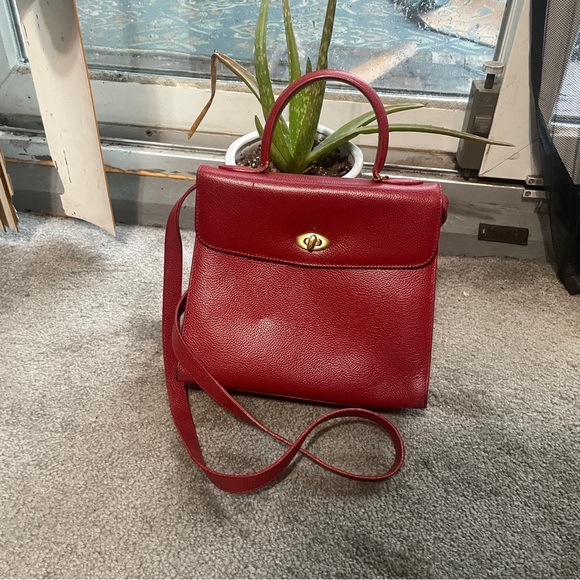 Vintage Coach Madison Biltmore Italy 4417 Top Handle Red. - Picture 4 of 16